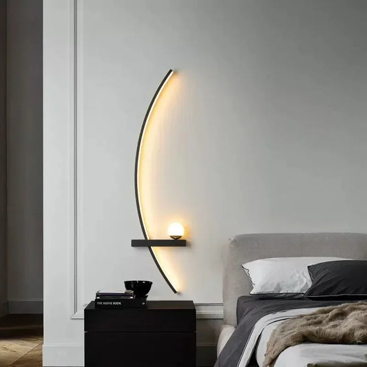 LED Wall Lamp Scandinavian Art Bedroom Bedside Wall Lamp Living Room Study Background Wall Bathroom Mirror Front Lighting